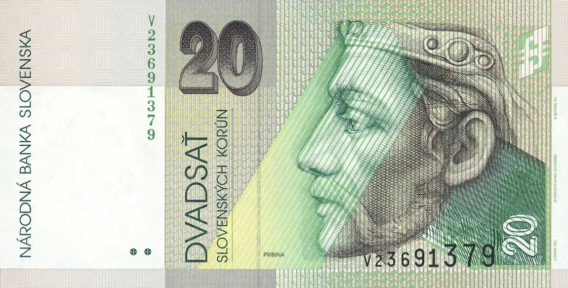 Front of Slovakia p20g: 20 Korun from 2006