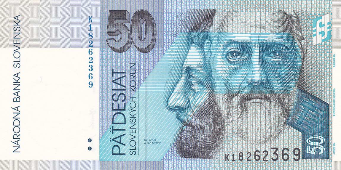 Front of Slovakia p21d: 50 Korun from 2002