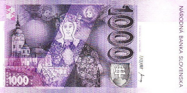 Back of Slovakia p24a: 1000 Korun from 1993