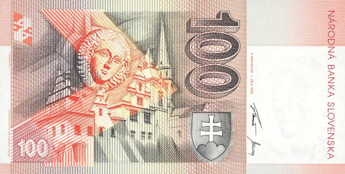 Back of Slovakia p25a: 100 Korun from 1996