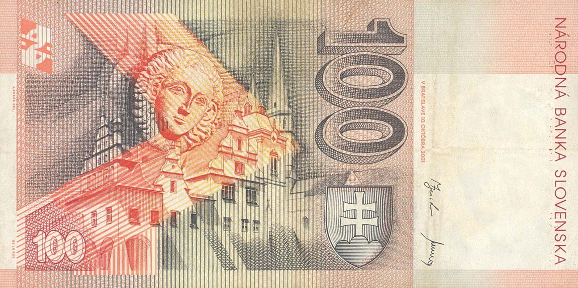 Back of Slovakia p25d: 100 Korun from 2001