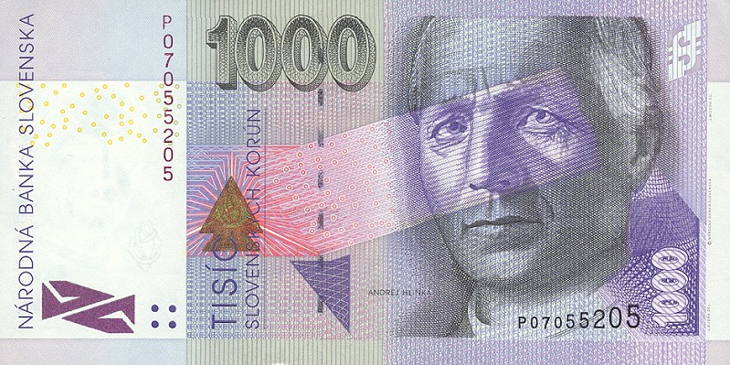 Front of Slovakia p32a: 1000 Korun from 1999