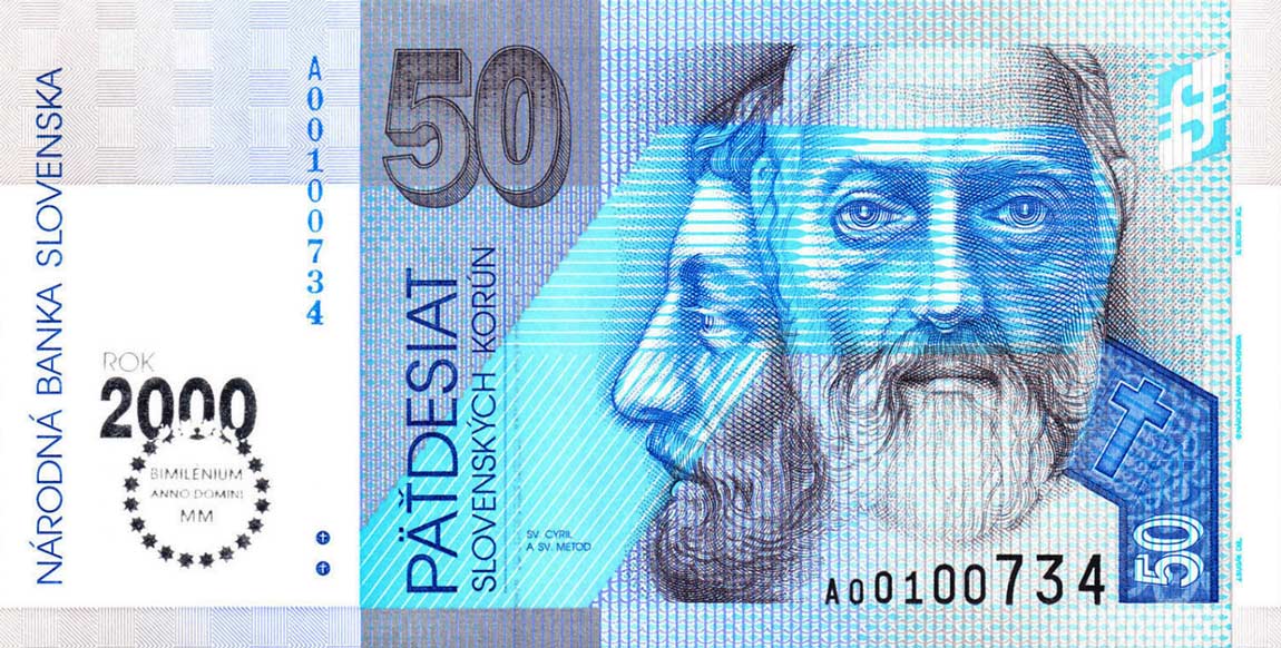 Front of Slovakia p35a: 50 Korun from 1993