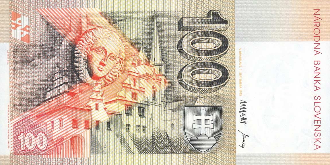 Back of Slovakia p36a: 100 Korun from 1993