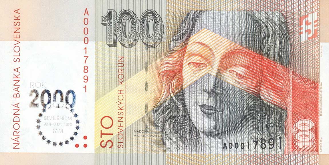 Front of Slovakia p36a: 100 Korun from 1993