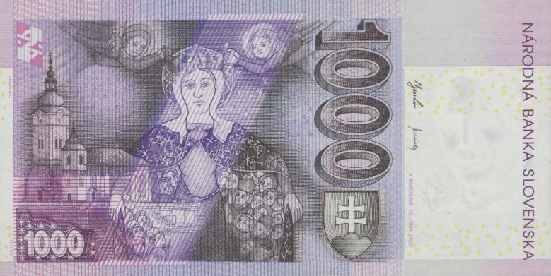 Back of Slovakia p42a: 1000 Korun from 2002