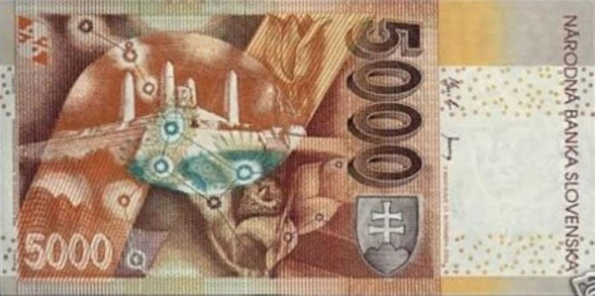 Back of Slovakia p43a: 5000 Korun from 2003