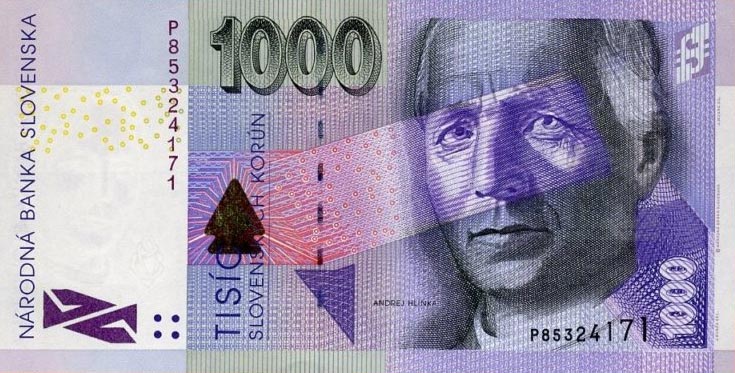 Front of Slovakia p47a: 1000 Korun from 2005