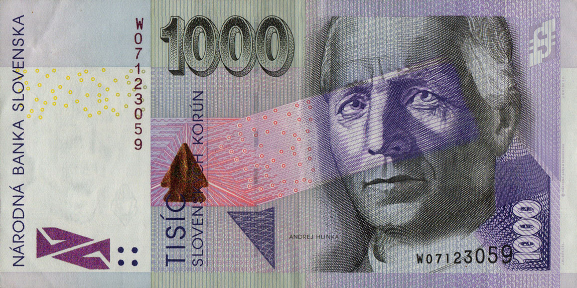 Front of Slovakia p47b: 1000 Korun from 2007