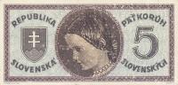 p8a from Slovakia: 5 Korun from 1945