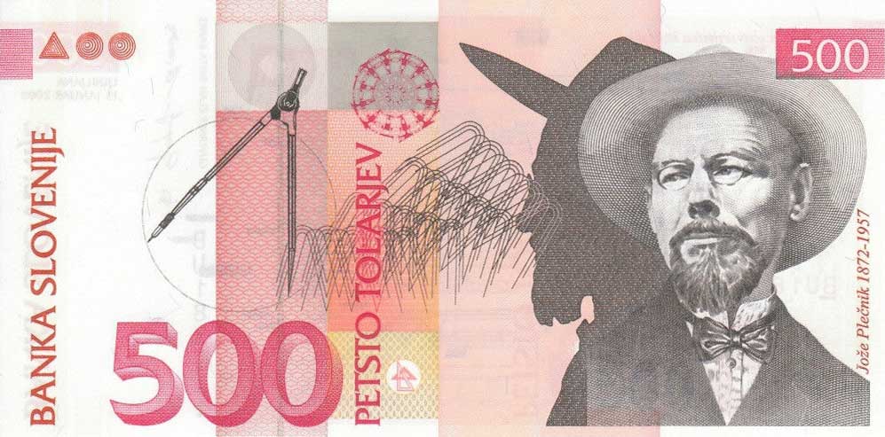 Front of Slovenia p16c: 500 Tolarjev from 2005