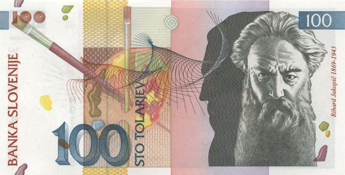 Front of Slovenia p31a: 100 Tolarjev from 2003