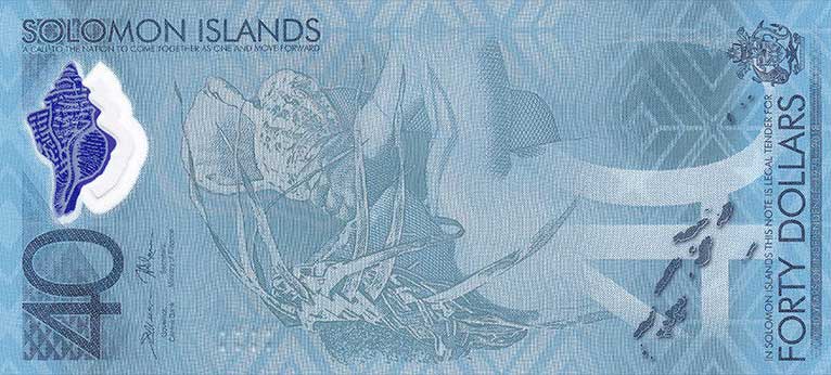 Back of Solomon Islands p37a: 40 Dollars from 2018