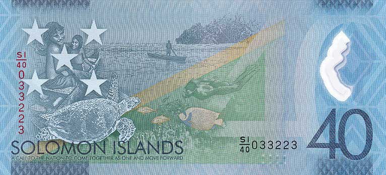 Front of Solomon Islands p37a: 40 Dollars from 2018