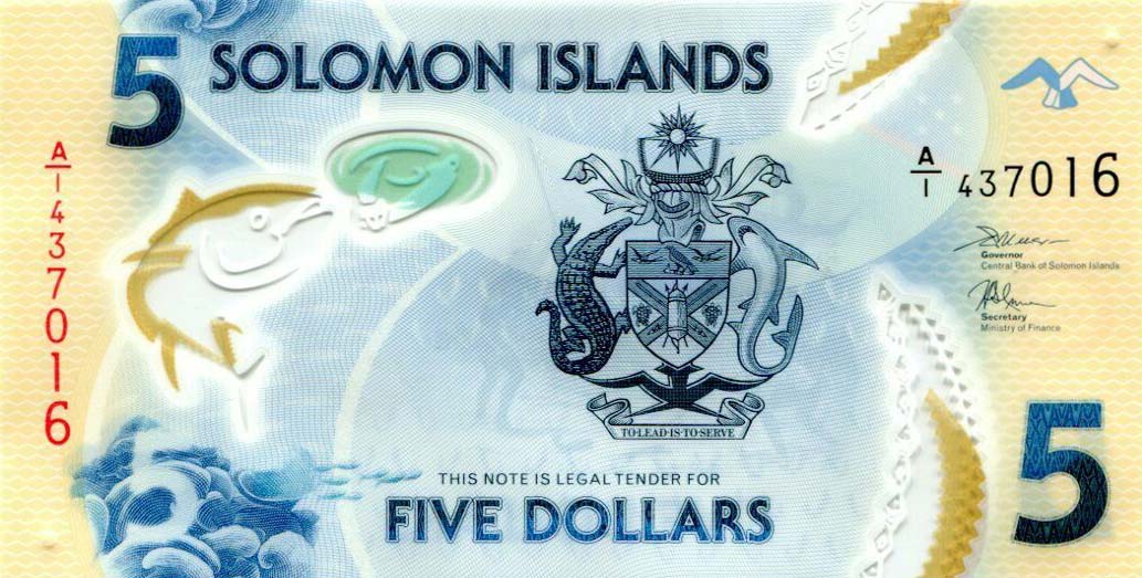 Front of Solomon Islands p38: 5 Dollars from 2019