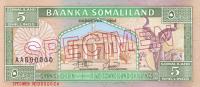 p1s from Somaliland: 5 Shillings from 1994