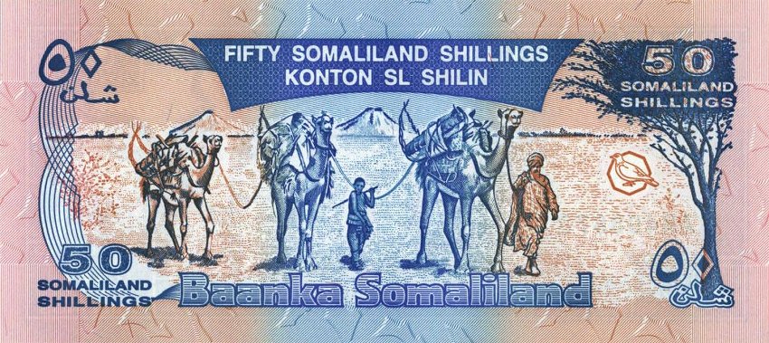 Back of Somaliland p7a: 50 Shillings from 1996