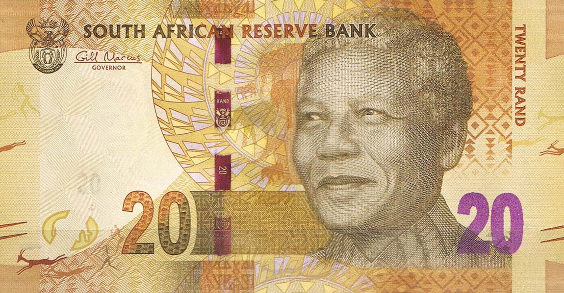 Front of South Africa p134: 20 Rand from 2012
