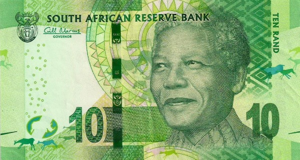 Front of South Africa p138a: 10 Rand from 2013