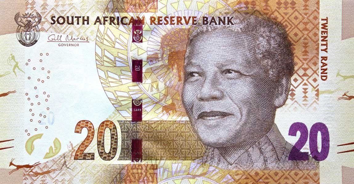 Front of South Africa p139a: 20 Rand from 2013