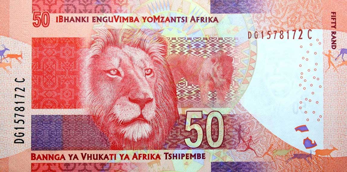Back of South Africa p140a: 50 Rand from 2013