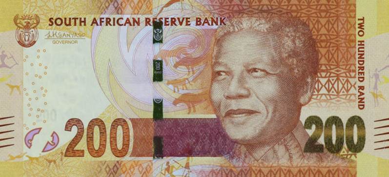 Front of South Africa p142b: 200 Rand from 2013