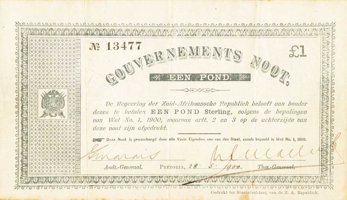 Front of South Africa p54b: 1 Pond from 1900