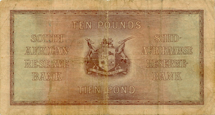 Back of South Africa p87: 10 Pounds from 1943