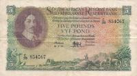 p96c from South Africa: 5 Pounds from 1954