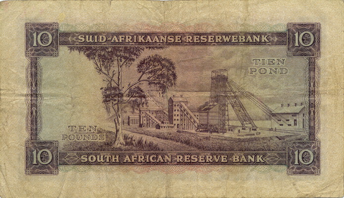 Back of South Africa p98: 10 Pounds from 1952