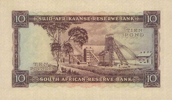 Back of South Africa p99: 10 Pounds from 1952