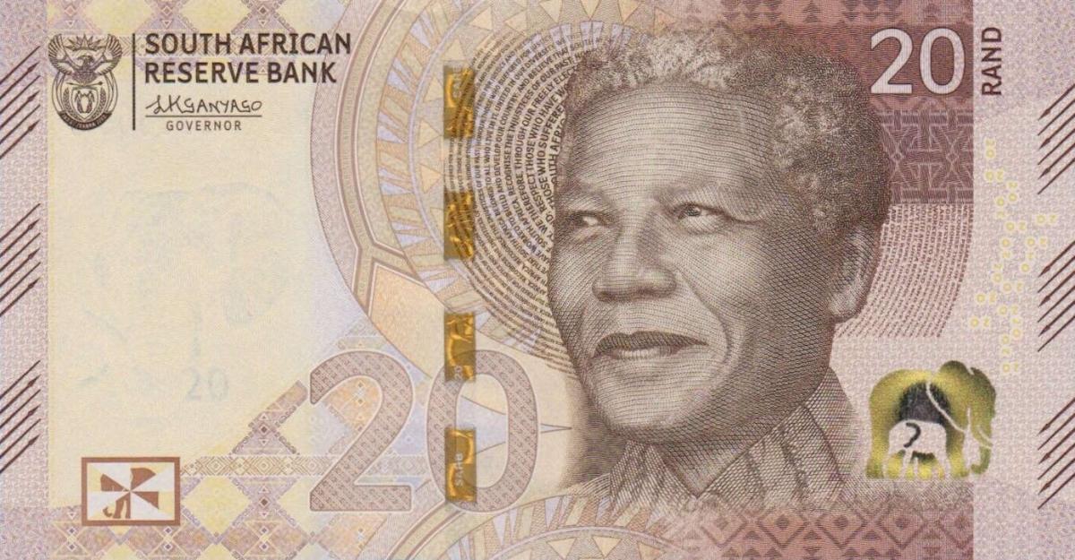 Front of South Africa p149: 20 Rand from 2023