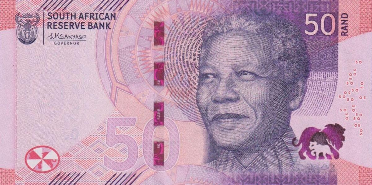 Front of South Africa p150: 50 Rand from 2023