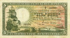 p81 from South Africa: 5 Pounds from 1926 p81 from South Africa: 5 Pounds from 1926