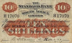 pS411 from South Africa: 10 Shillings from 1896 pS411 from South Africa: 10 Shillings from 1896