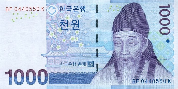 Front of Korea, South p54a: 1000 Won from 2007