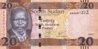 Gallery image for South Sudan p13c: 20 Pounds from 2017