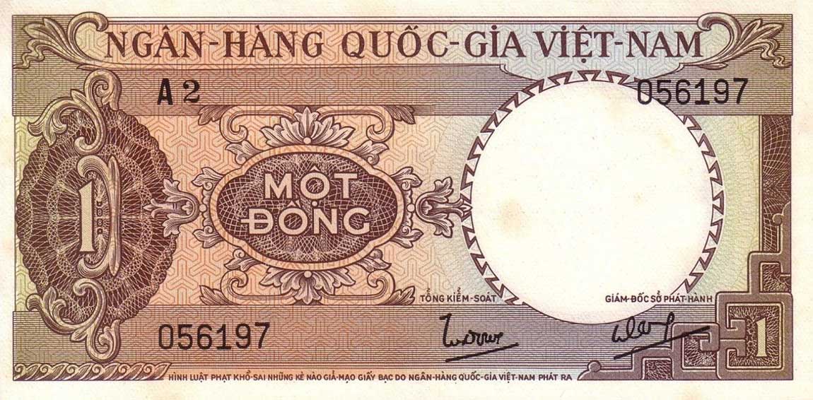 Front of Vietnam, South p15a: 1 Dong from 1964