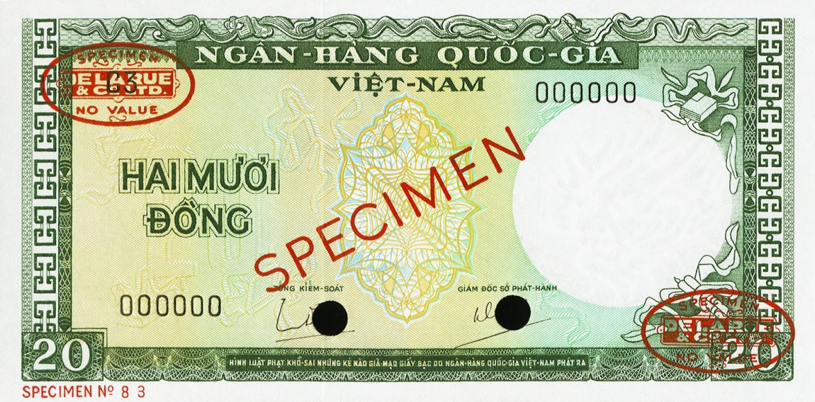 Front of Vietnam, South p16s: 20 Dong from 1964
