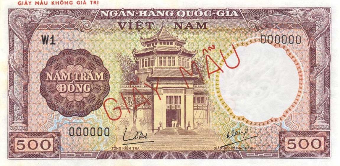 Front of Vietnam, South p22s2: 500 Dong from 1964
