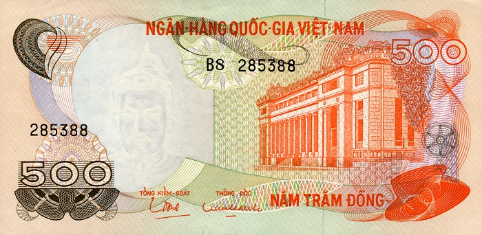 Front of Vietnam, South p28a: 500 Dong from 1970