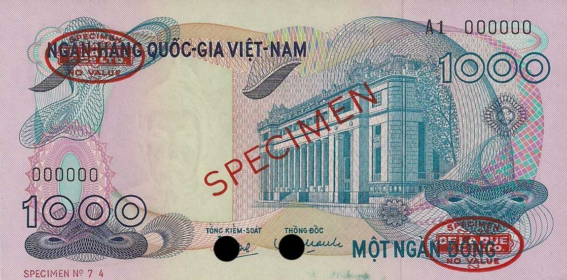 Front of Vietnam, South p29s2: 1000 Dong from 1971