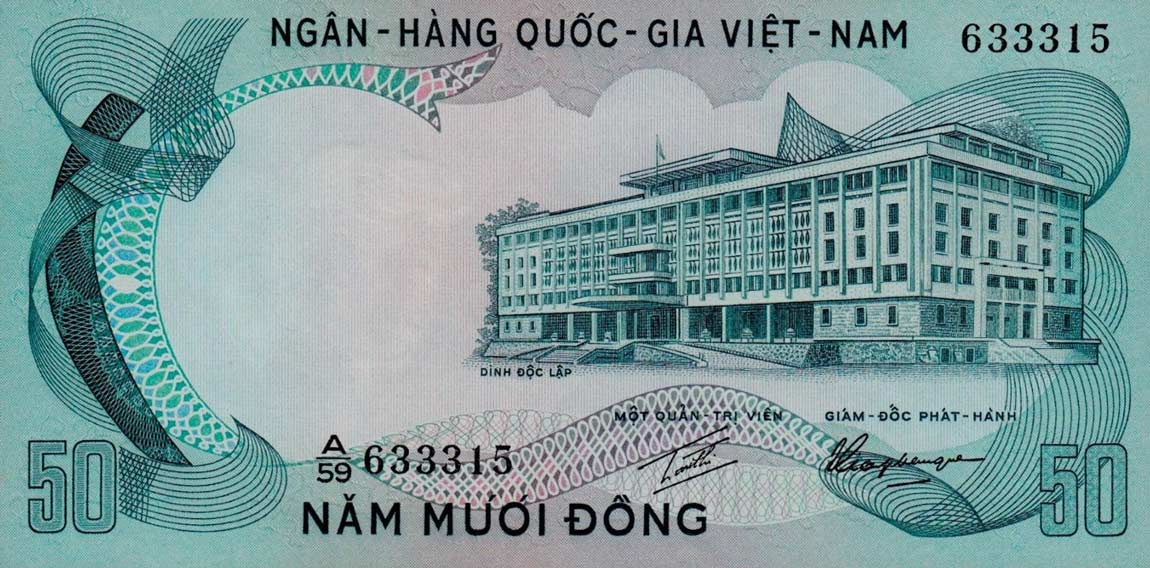 Front of Vietnam, South p30a: 50 Dong from 1972