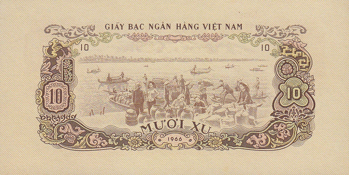 Back of Vietnam, South p37a: 10 Xu from 1966