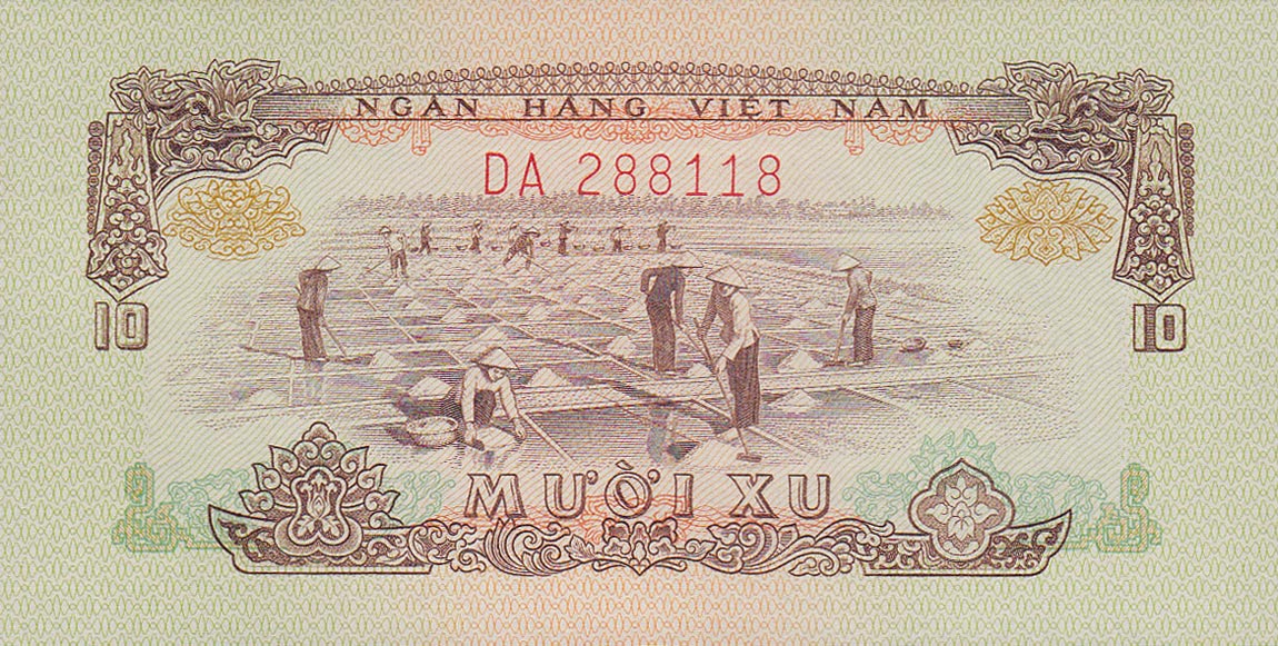 Front of Vietnam, South p37a: 10 Xu from 1966