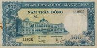 p6Aa from Vietnam, South: 500 Dong from 1962