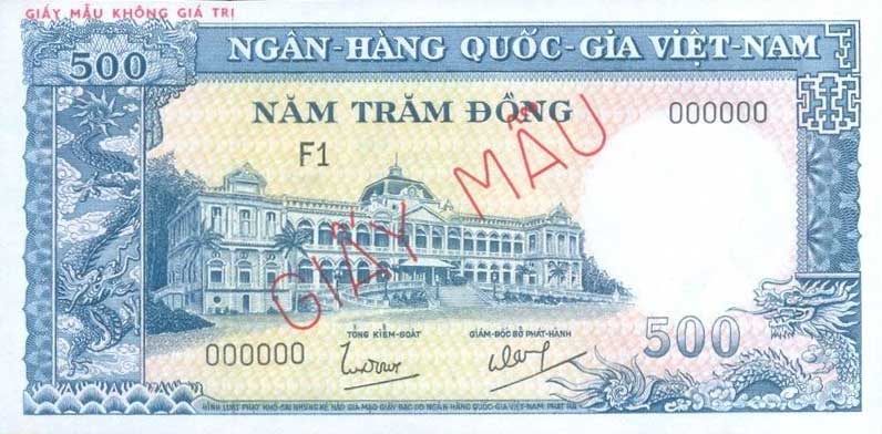 Front of Vietnam, South p6As1: 500 Dong from 1962