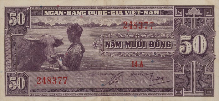 Front of Vietnam, South p7a: 50 Dong from 1956