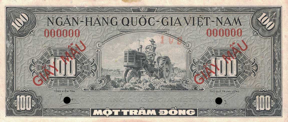 Front of Vietnam, South p8s1: 100 Dong from 1955