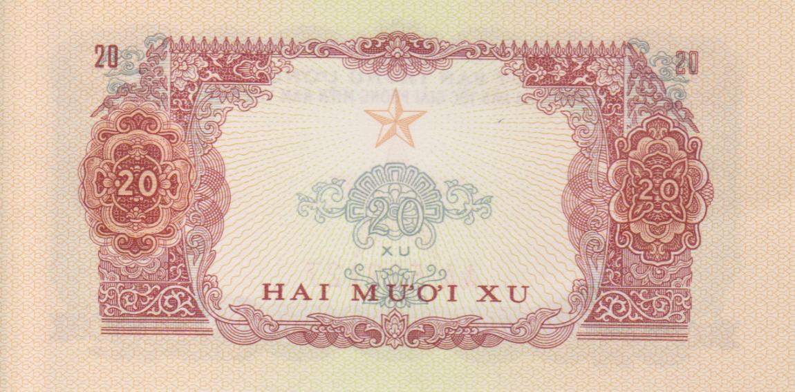 Back of Vietnam, South pR2: 20 Xu from 1963